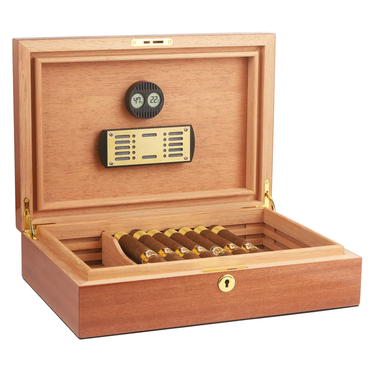 Cigarism Piano Finish Cedar Lined Humidor - Sapele - 30 Cigar Capacity