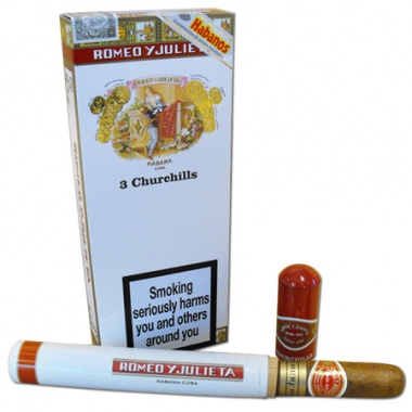 Romeo y Julieta Churchills Tubos - Pack of 3