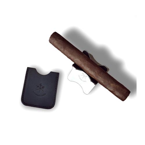 Les Fines Lames Leather Cigar Stand - Black