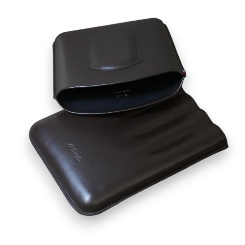 ST Dupont Atelier CL Leather Cigar Case - Brown - Holds 5 Cigars