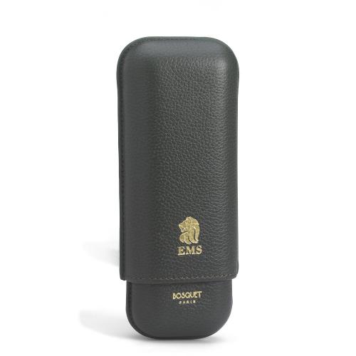 Bosquet Paris EMS Leather 2 Finger Cigar Case - Dark Green
