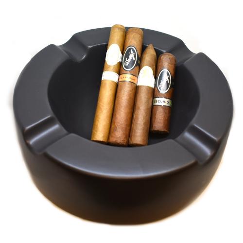 Davidoff Black Ashtray and Cigar Selection Sampler - 4 Cigars