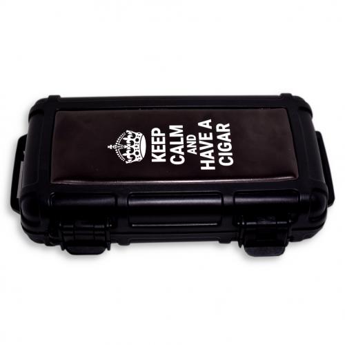 Lockdown Keep Calm Crushproof Travel Humidor Case - 5 Cigar Capacity