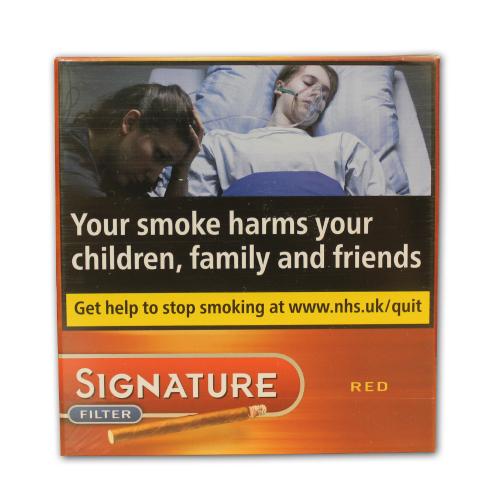 Signature (Formally Cafe Creme) Filter Red Cigar - Pack of 10