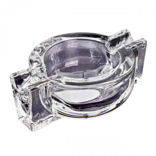 Glass Purito Round Ashtray - Two Position Wings