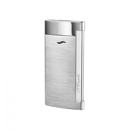 ST Dupont Slim 7 – Flat Flame Torch Lighter - Brushed Chrome