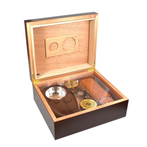 Angelo Cherry Humidor Beginners Set - 30 Cigar Capacity