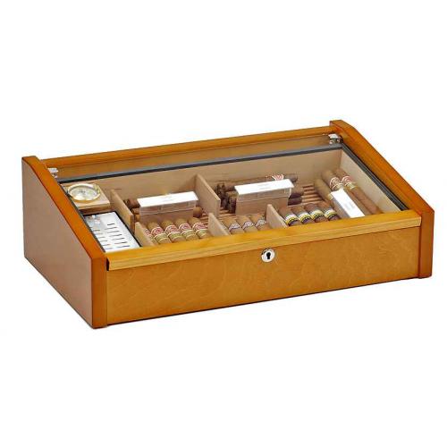 Adorini Vega Deluxe Mahogany Cigar Humidor - 100 Cigar Capacity