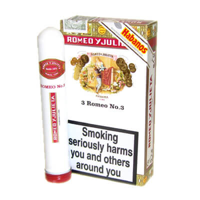 Romeo y Julieta No.3 Tubed Cigar - Pack of 3