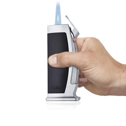 Colibri Enterprise Table Lighter Black & Chrome
