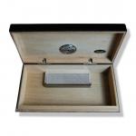 Angelo Mini Black Humidor & External Hygrometer - 5 Cigar Capacity