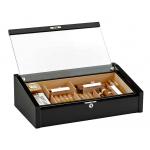 Adorini Vega Deluxe Black Cigar Humidor - 100 Cigar capacity