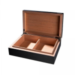 Angelo Bare Carbon Fibre Humidor - 50 Cigar Capacity