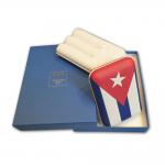 Elie Bleu – Large Cuban Flag Cigar Case - 3 Cigars – up to 64 ring gauge