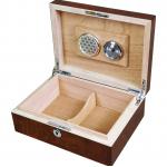 Apsley Makah Burlwood 15-20 Cigar Humidor with Lock