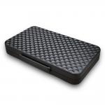 Cigarism Cigar Travel Case - 5 Cigar Capacity - Black Diamond Pattern