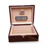 Apsley English Burl Walnut 50 Cigar Humidor with Lock