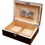 Apsley English Burl Walnut 15-20 Cigar Humidor with Lock