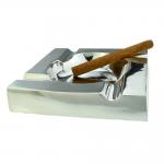 Simply Aluminium 4 Cigar Square Cigar Ashtray