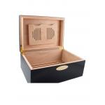 ST Dupont - Okoume Wood Black & Yellow Lacquer - 50 Cigars Humidor - Cohiba LE