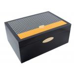 ST Dupont - Okoume Wood Black & Yellow Lacquer - 50 Cigars Humidor - Cohiba LE