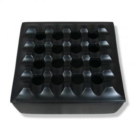 Blackened Aluminium 16 Position Square Cigar Ashtray