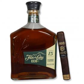 Plasencia Alma Fuerte Robusto + Flor de Cana ECO 15 Year Old Rum Pairing Sampler