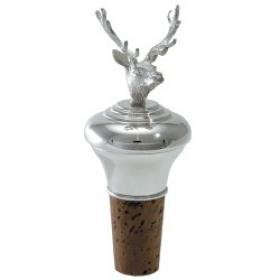 Stags Head Silver Bottle Stopper