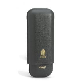 Bosquet Paris EMS Leather 2 Finger Cigar Case - Dark Green