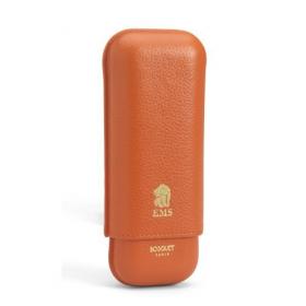 Bosquet Paris EMS Leather 2 Finger Cigar Case - Orange