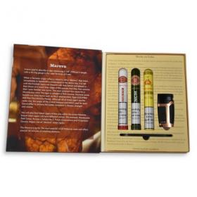 Mareva Book Habanos Gift Box - 3 Cigars, Cutter & Lighter