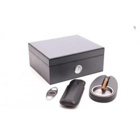 Savinelli Carbon Fibre Humidor & Accessories - 35 Cigar Capacity