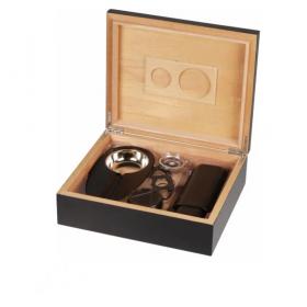 My First Humidor - Black Finish with Starter Set - 25 Cigar Capacity