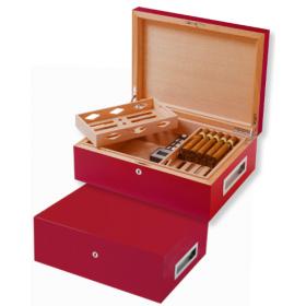 Villa Spa Cigar Humidor – up to 200 cigars capacity – Red