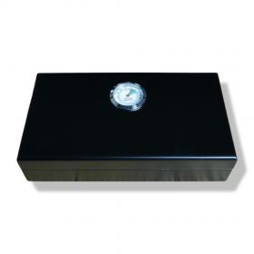 Angelo Mini Black Humidor & External Hygrometer - 5 Cigar Capacity