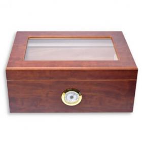 Angelo Matte Burl Finish Humidor - 40 Cigar Capacity