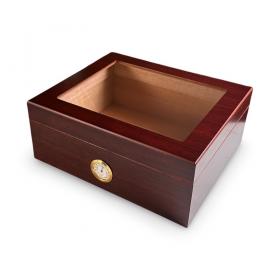Prestige Chalet Glasstop Humidor - Cherry - 40 Cigars Capacity