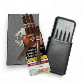 Romeo y Julieta Puritos & Black Leather Cigar Case Sampler - 5 Cigars