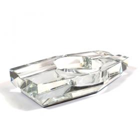 Savoy Crystal Cigar Ashtray - Two Cigars Rest