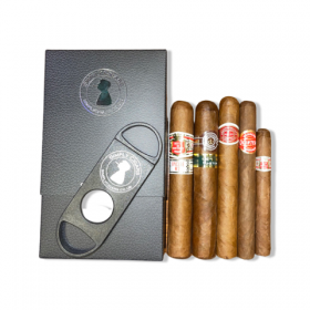 Cuban Sampler & Cigar Cutter - 5 Cigars