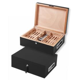 Villa Spa Cigar Humidor – up to 200 cigars capacity – Black
