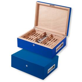 Villa Spa Cigar Humidor – up to 200 cigars capacity – Blue