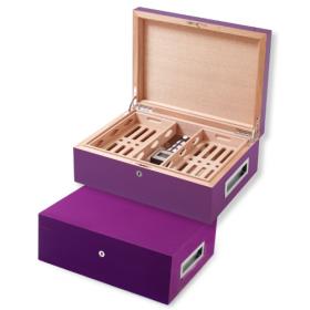 Villa Spa Cigar Humidor – up to 200 cigars capacity – Purple