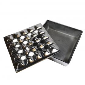 Aluminium 16 Position Square Cigar Ashtray