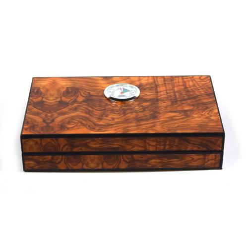Devonshire Mini Burl Humidor - 6-8 Cigars