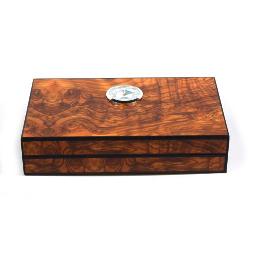 Devonshire Mini Burl Humidor - 4-6 Cigars