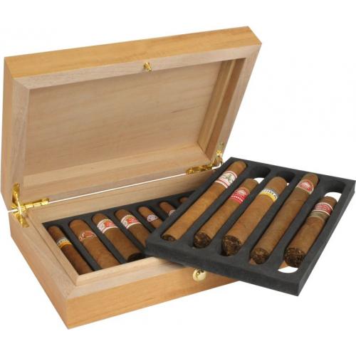 Adorini Deluxe Travel Cedro Cigar Humidor - 10 Cigar Capacity