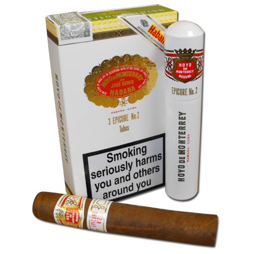 Hoyo de Monterrey Epicure No. 2 Tubed Cigars - Pack of 3