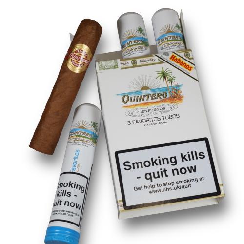 Quintero Favoritos Tubed Cigar - Pack of 3