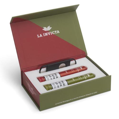 La Invicta Nicaraguan & Honduran Robusto Gift Box - 2 Cigars & Cutter